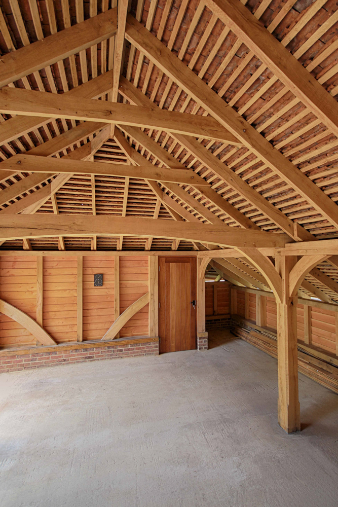 Interior Of 2 Bay Oak Garage